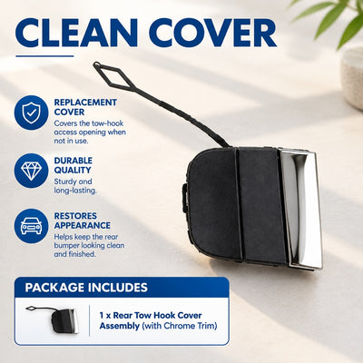 1Pcs Exterior Towing Hook Eye Cover Compatible With Mercedes C-Class W206 Glossy