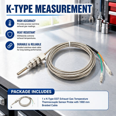 High-Accuracy K Type EGT Sensor Probe for Engine Exhaust Temp Monitoring Durable