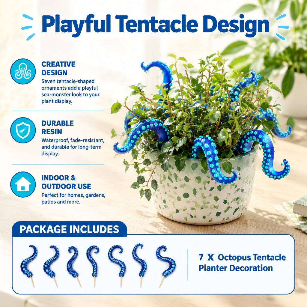 Essential User Friendly Easy to Install 7PCS Octopus Tentacle Planter Decoration