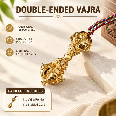 Tibetan Handmade Pure Copper Vajra Pendant Spiritual Lucky Amulet for Daily Wear