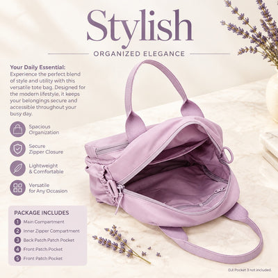 Convertible Nylon Backpack Purse for Women and Men, Multi-Pocket Crossbody Shoulder Bag with Top Han