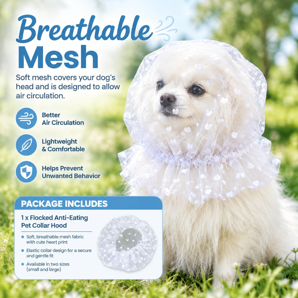 Breathable Anti-Bite Dog Muzzle, Comfort Mesh Head Cover for Medium & Large Dogs
