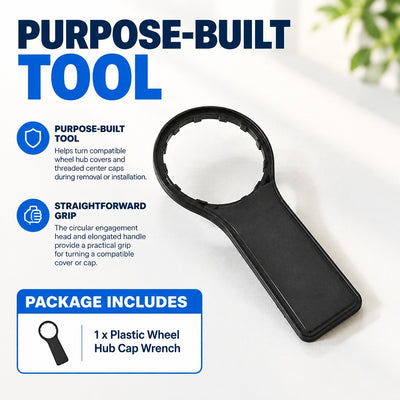 Ultra-Durable Heavy-Duty Plastic Wrench for Wheel Hub Cover fits Mercedes - Benz