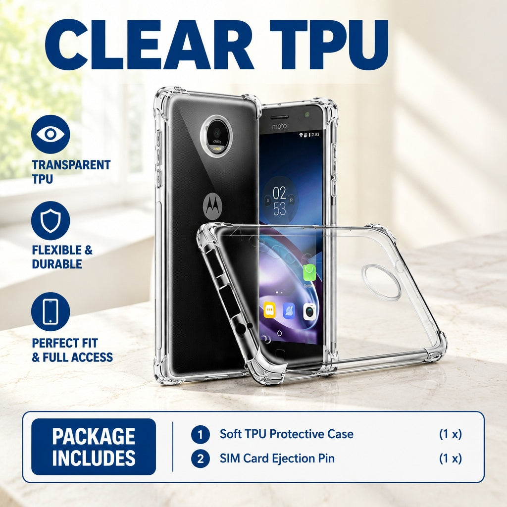 High Quality Ultra Thin Clear TPU Cover Case For Verizon Motorola Moto Z4 Phone