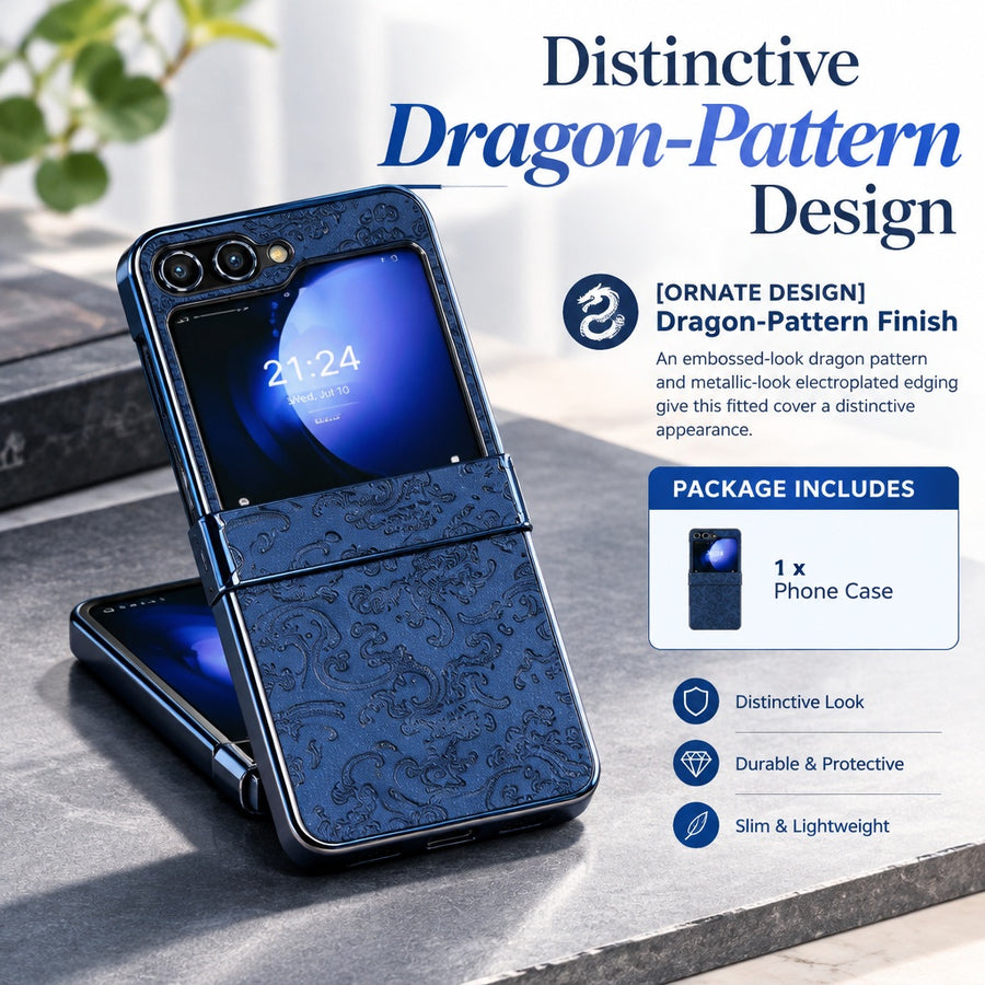 Electroplate PU Leather Hard PC Cover Case for Samsung Galaxy Z Flip 6 F741U USA