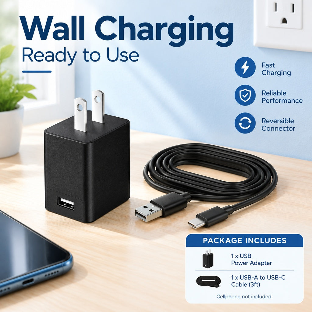 3in1 Wall & Car Charger Micro USB Cable 3ft for AT&T Cingular Flip IV U102AA USA