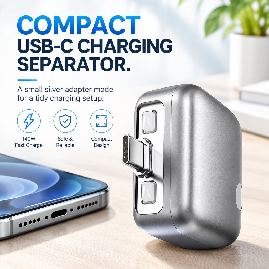 Smart USB-C Charging Separator 140W Fast Charge Auto Disconnect Plug for Devices