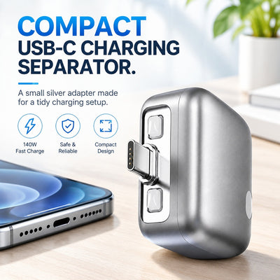 Smart USB-C Charging Separator 140W Fast Charge Auto Disconnect Plug for Devices