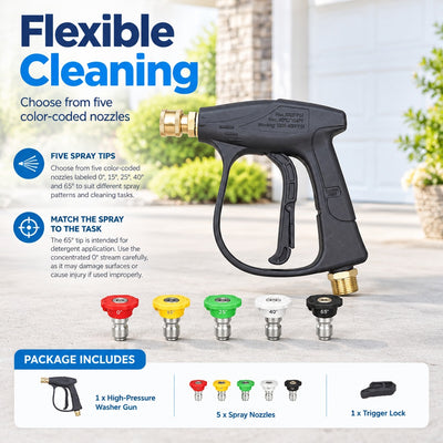 Versatile Durable High-Performance High-pressure Water Gun with Multiple Nozzles