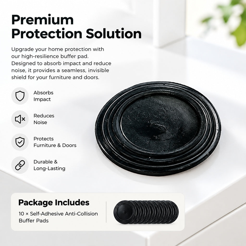 10-Pack Car Door Silicone Noise-Reducing Pads, Round Self-Adhesive Vibration Dampers for Cars, Truck