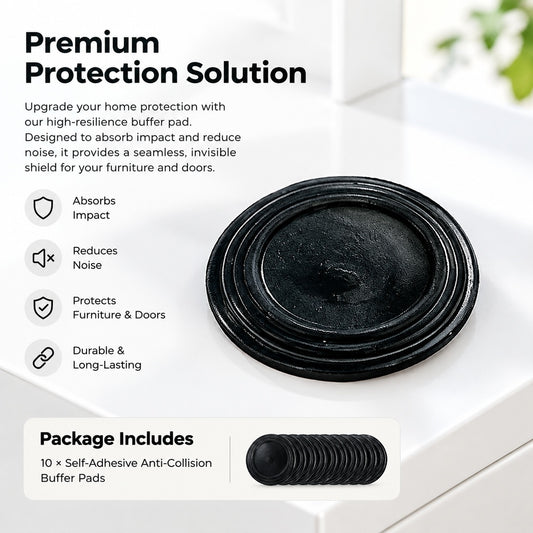 10-Pack Car Door Silicone Noise-Reducing Pads, Round Self-Adhesive Vibration Dampers for Cars, Truck
