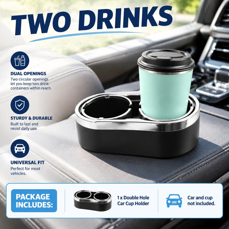 Brand New Plastic Double-Hole Drink Cup Holder Multifunctional Beverage Cup Rack