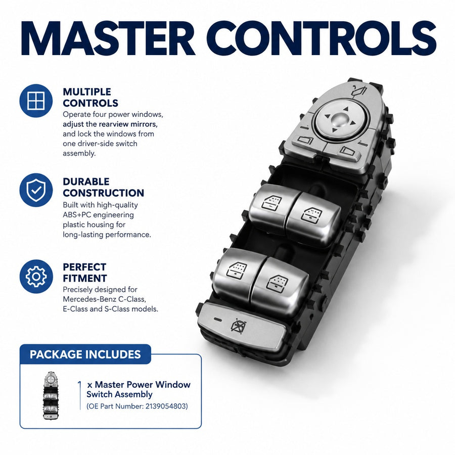 Electric Master Window Switch Console Fits Mercedes-Benz E-Class W213 2016-2023