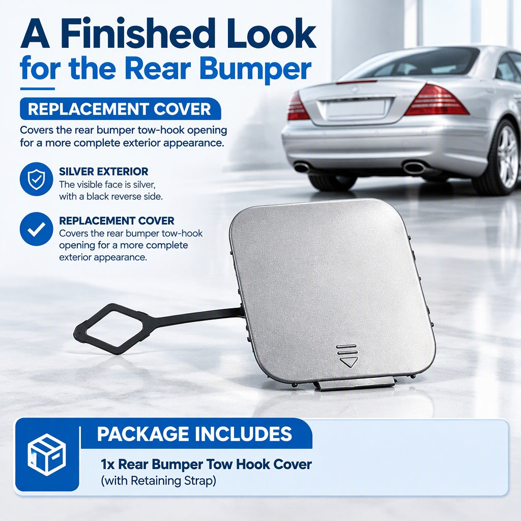 Exterior Rear Bumper Towing Eye Lid Replacement for Mercedes CL-Class W215 ABS