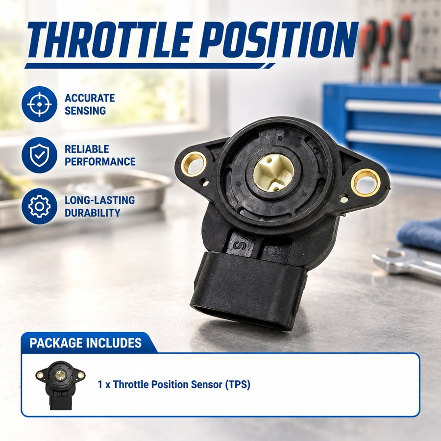 Throttle Position Sensor (TPS) Compatible with Select Suzuki Vitara 2.0L Models, 3-Pin Connector, OE