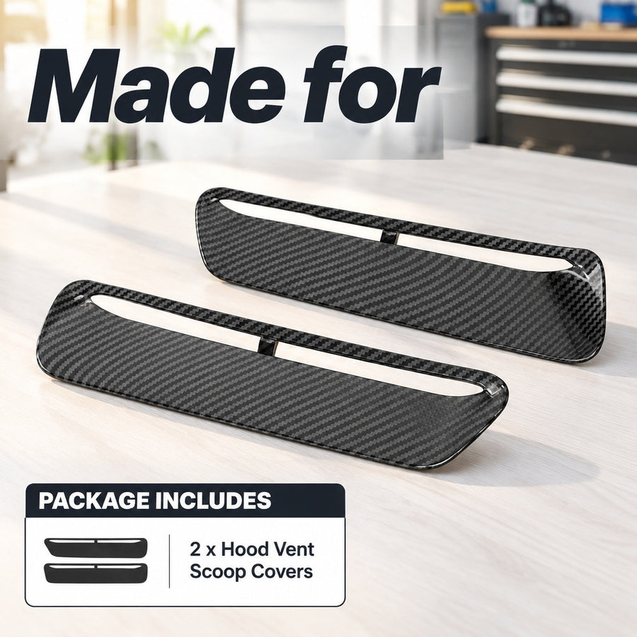Chic 2-Piece Hood Scoop Cover for Exterior Style fits 2015-2022 Dodge Challenger