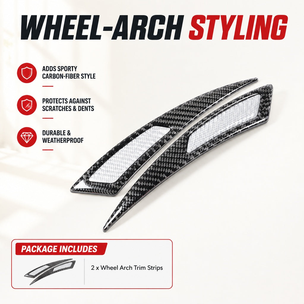 Durable Scratch-Resistant Carbon Fiber Car Wheel Eyebrow Decor Strip (Universal)