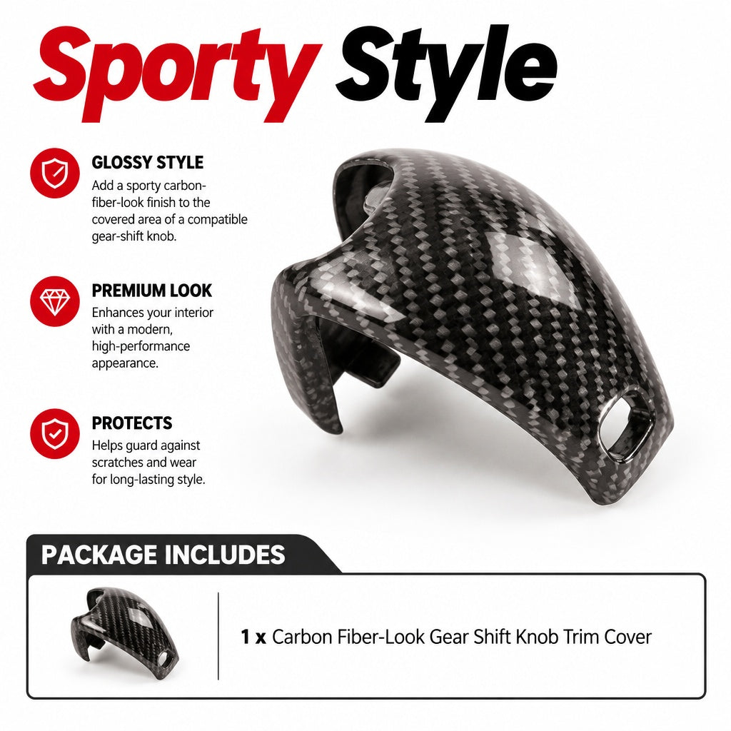 Portable Auto Carbon Fiber Gear Shift Knob Trim Cover fits Audi A3 A4L A5 A6L Q7