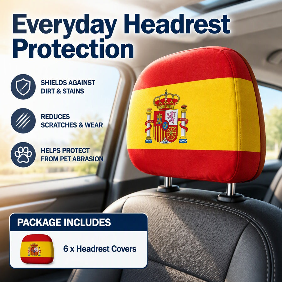 Soft Polyester Car Headrest Cover Universal Elastic Protector fits Vehicle Seats