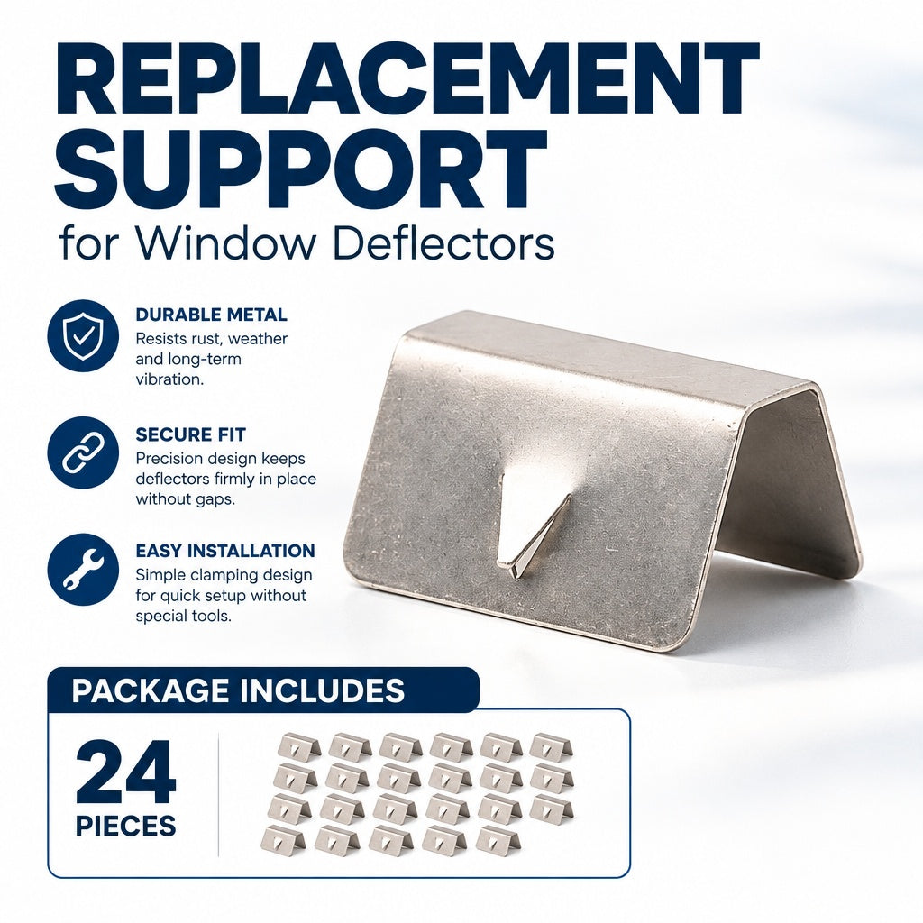Replacement Windshield Deflector Clips, Strong Support fits Car Rain Guards Heko