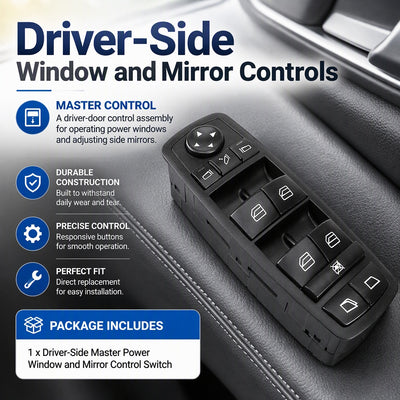 Driver Side Electric Window Control Switch Fits Mercedes-Benz GL R Class Models
