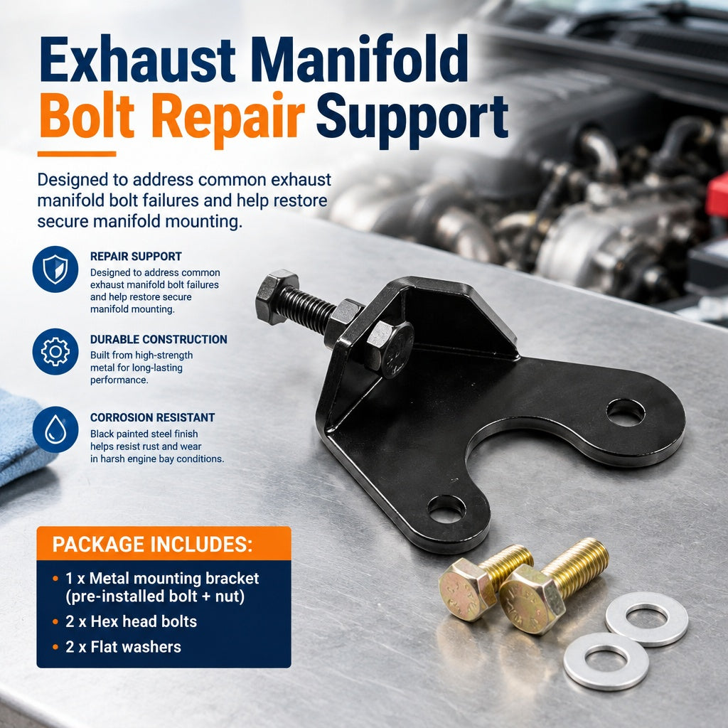 Universal fits GM SUV Pickup Exhaust Manifold Bolt Repair Bracket Replacement