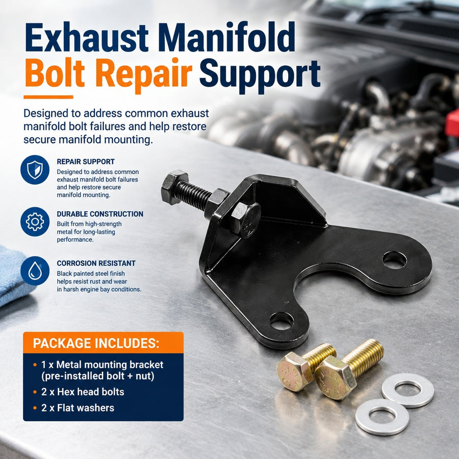 Universal fits GM SUV Pickup Exhaust Manifold Bolt Repair Bracket Replacement