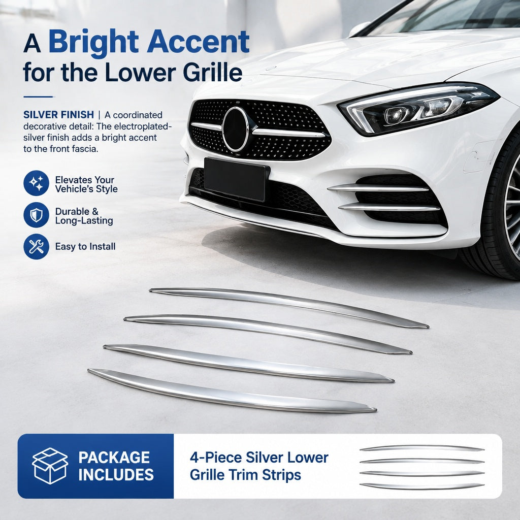fits 2018-2022 Mercedes Benz A Class W177 Front Grille Fog Lamp Cover Trim Kit