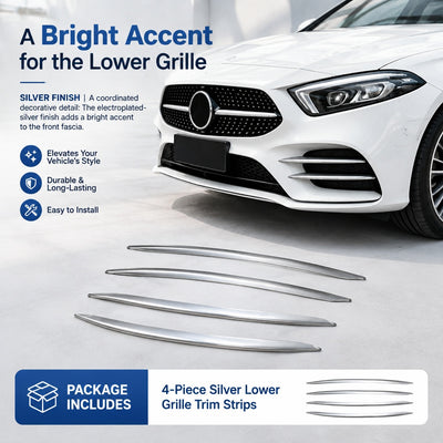 fits 2018-2022 Mercedes Benz A Class W177 Front Grille Fog Lamp Cover Trim Kit