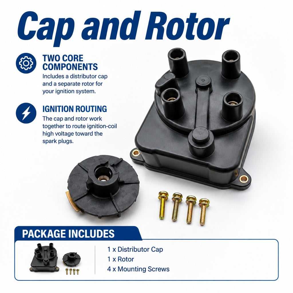 Distributor Cap and Rotor Kit for Honda Civic and Integra, Ignition System Replacement Components