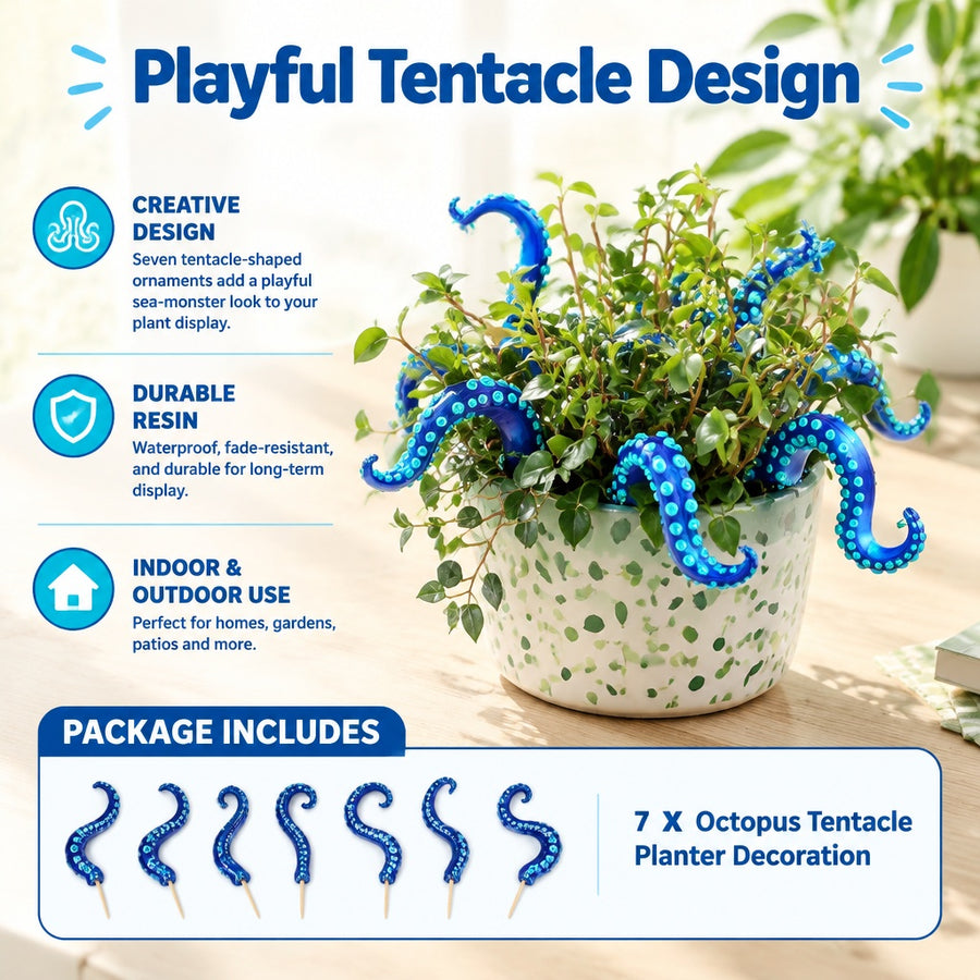 Essential User Friendly Easy to Install 7PCS Octopus Tentacle Planter Decoration