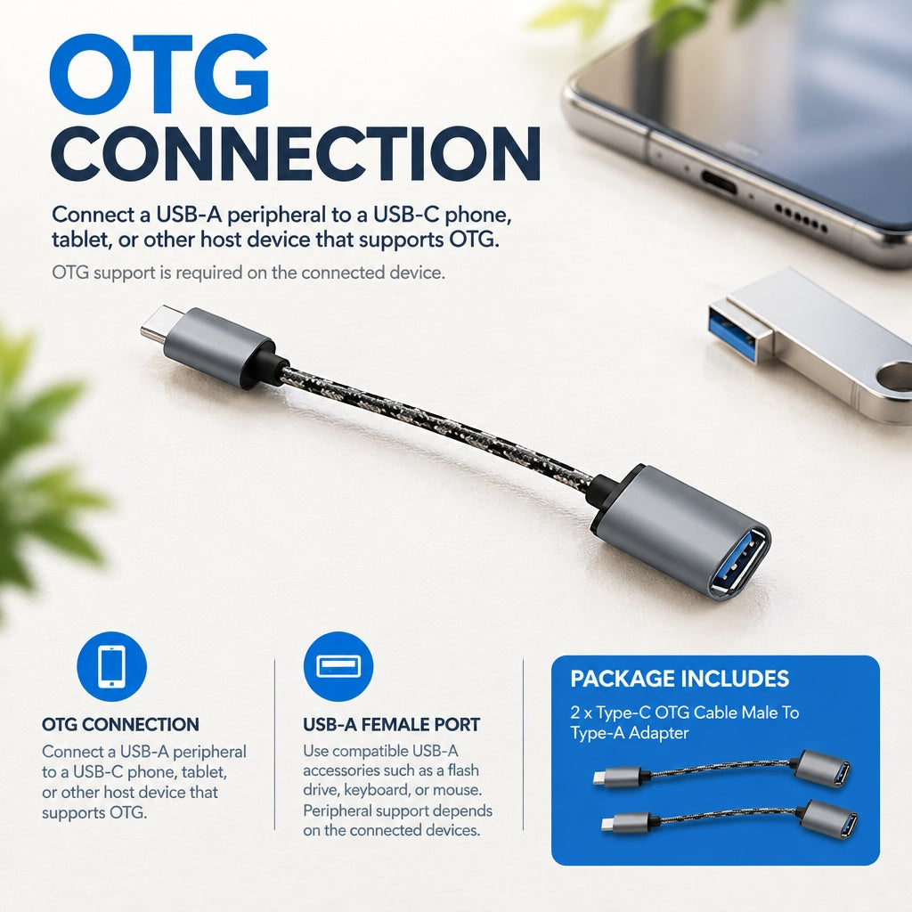 High Security Portable Type C Male to USB OTG Cable fit Google Pixel C Tablet