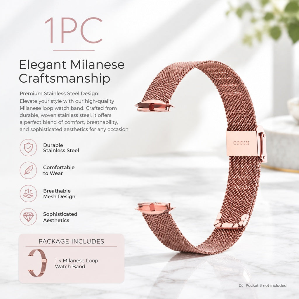Stainless Steel Mesh Band Compatible with Fitbit Luxe, Adjustable Milanese Loop Replacement Strap wi
