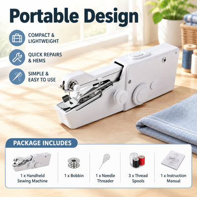 Handheld Electric Portable Mini Sewing Machine fits Fabric, Clothes,DIY Clothing