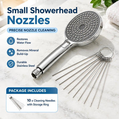 Universal Shower Head Hole Cleaner Tool Set Stainless Steel Cleaning Needles Kit