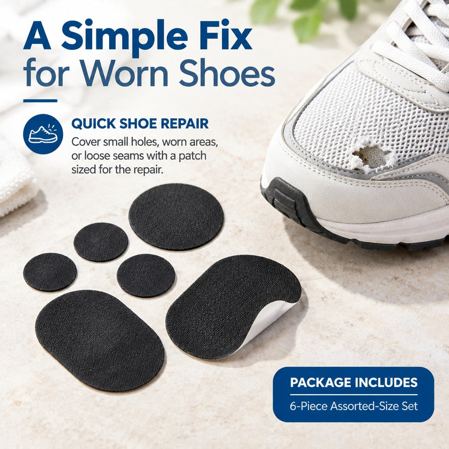 Practical Functional Durable Flexible Protective Self-Adhesive Shoe Patch - 6Pcs
