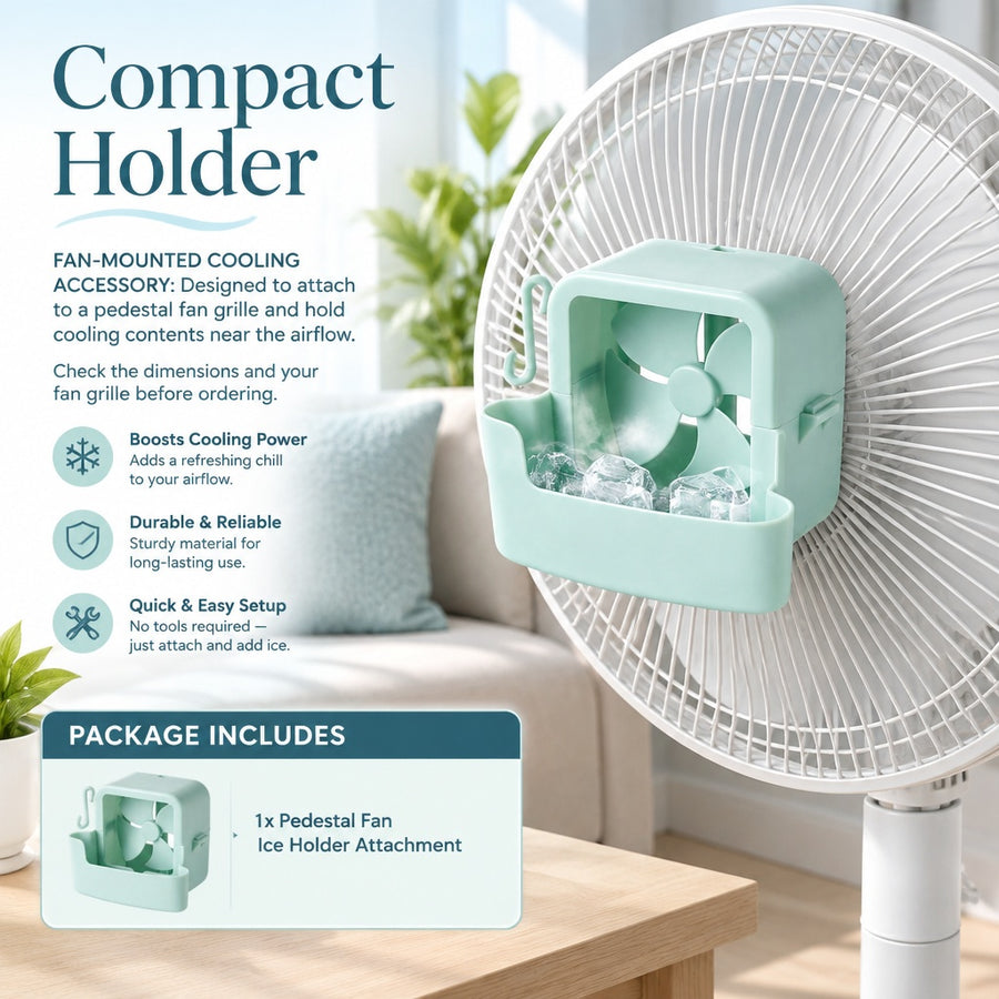 Practical Fan-Compatible Ice-Pack-Friendly Leak-Proof Pedestal Fan Ice Pack Slot
