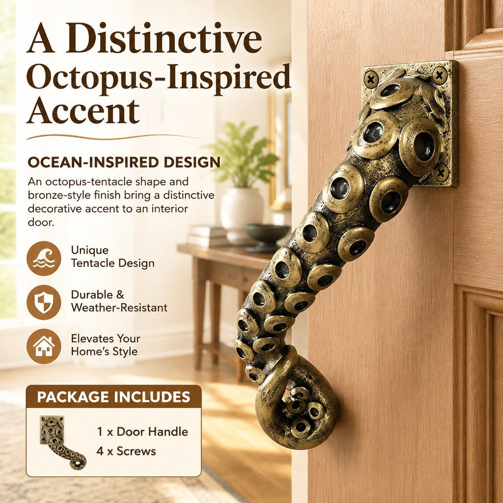 Elegant Premium Retro Octopus Door Knob Decorative Handle f Home Interior Doors