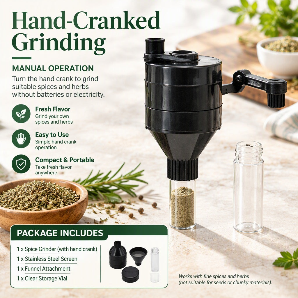 Efficient Practical Manual Sturdy Handy Reliable Heavy-Duty Manual Spice Grinder