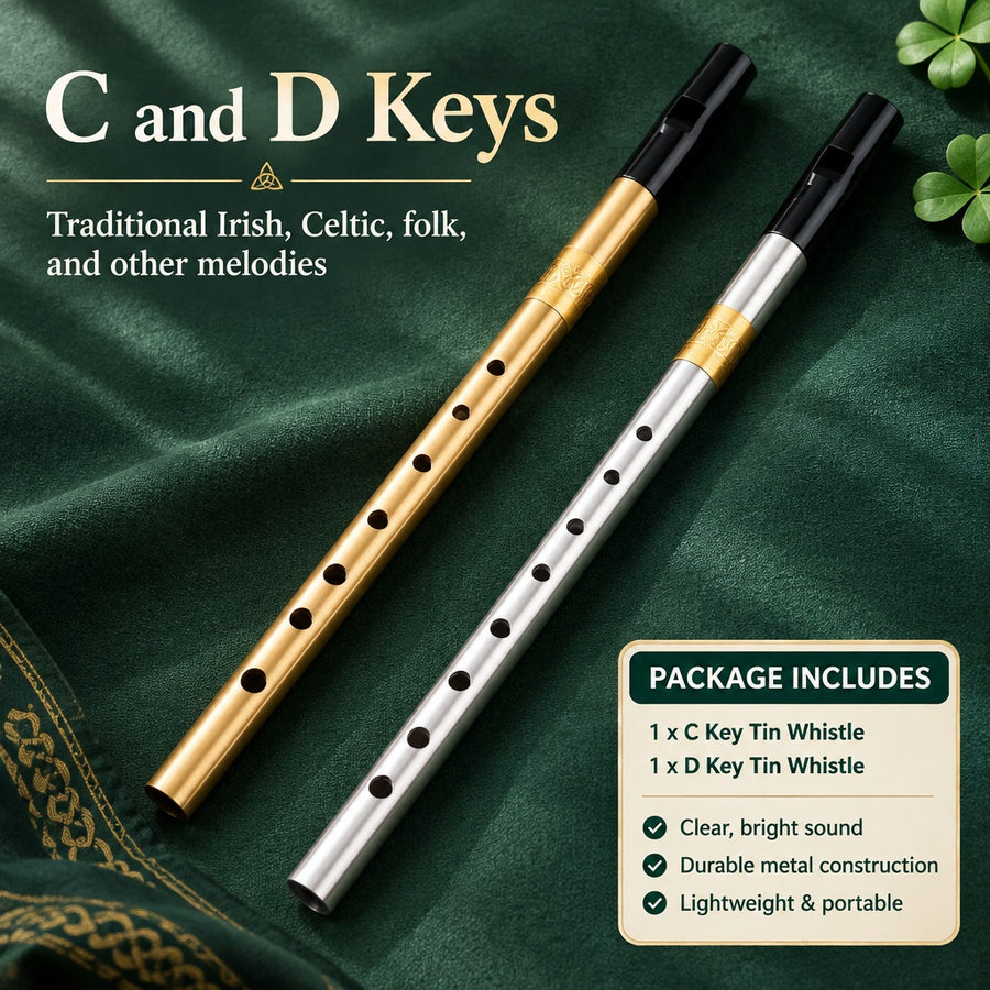 Melodious Portable Handcrafted Tuned Musical Classic C+D Seliner Irish Flute Set