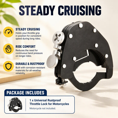 Practical User Friendly Sturdy Universal Rustproof Throttle Lock for Motorcycles