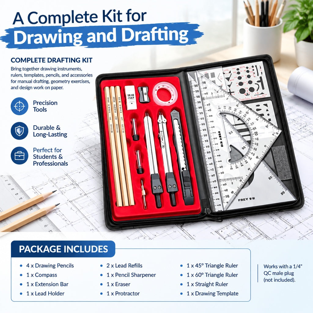 Good Quality Professional Drawing Set Suitable for Architects Engineers Students
