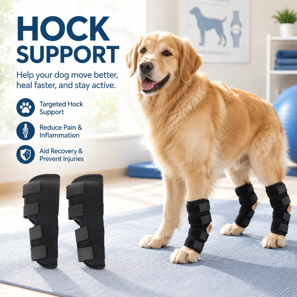 S/M/L/XL Dog Rear Leg Knee Brace Hock Joint Wrap fits Heals && Prevents Injuries