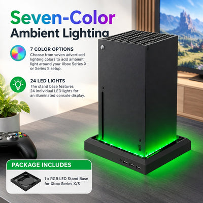 High Quality USB LED Light Stand Station 7 Colors High-Speed for Xbox Series X/S