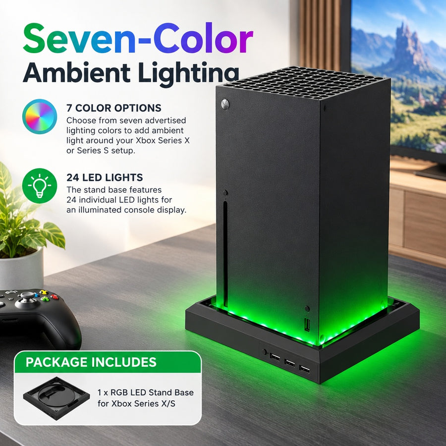 High Quality USB LED Light Stand Station 7 Colors High-Speed for Xbox Series X/S