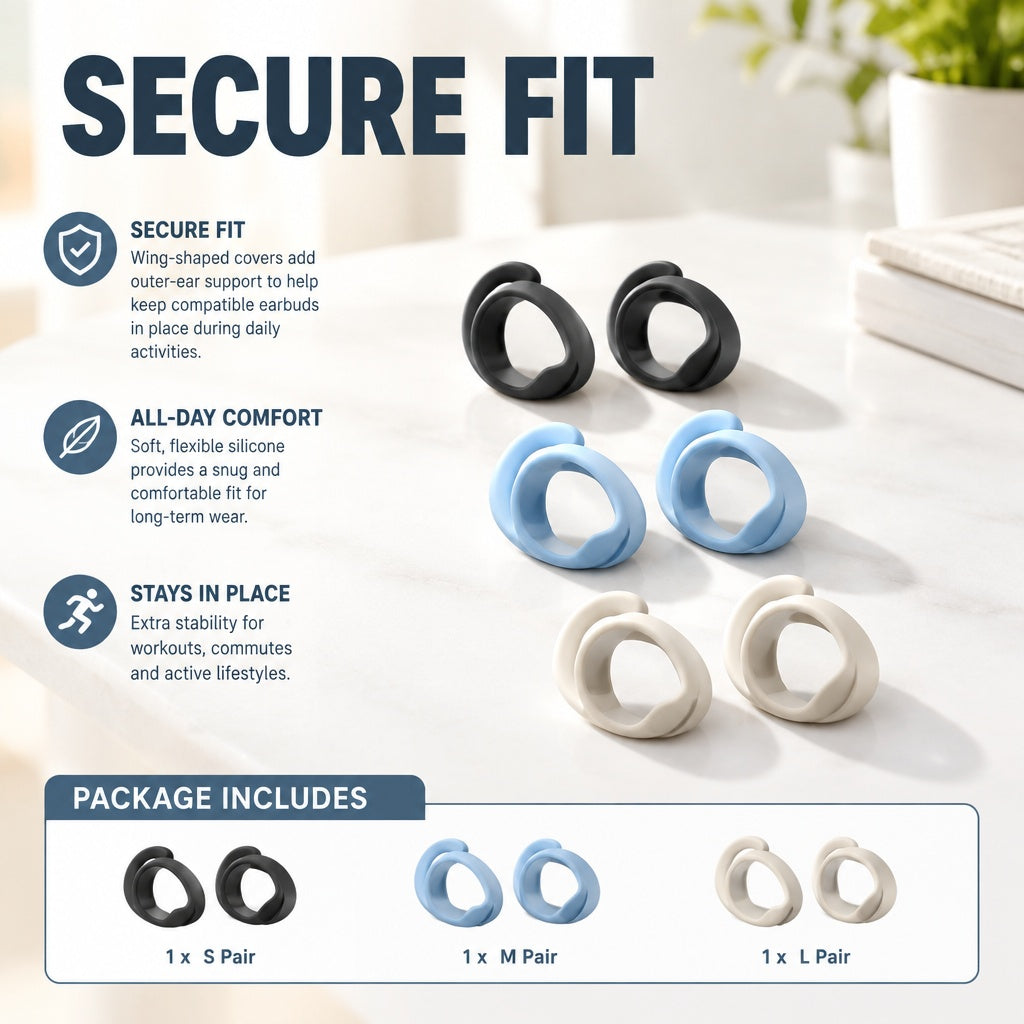 Portable Silicone Ear Tips fits Bose QuietComfort Ultra (2023) - 3 Pairs (S/M/L)