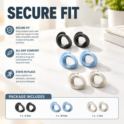 Portable Silicone Ear Tips fits Bose QuietComfort Ultra (2023) - 3 Pairs (S/M/L)