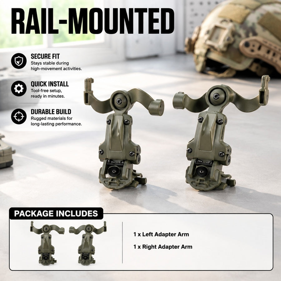 Tactical Helmet Rail Headset Adapter for Headphones/EARMOR M31.M32,M30,M32H,M32X