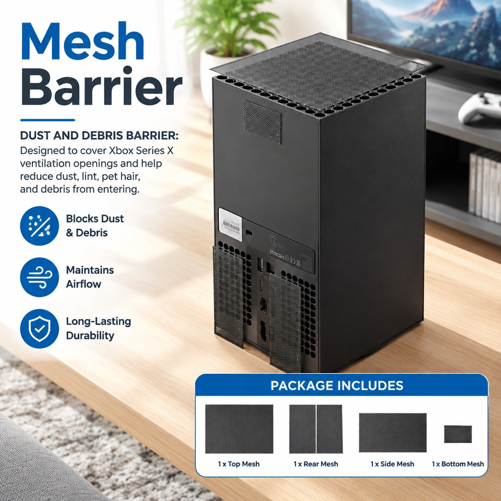 Essential Perfectly Fit Console PVC Protective Dust-Proof Mesh for Xbox Series X