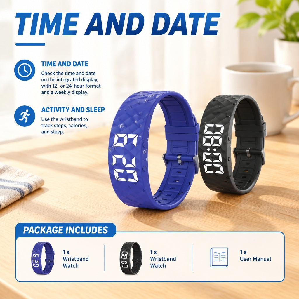 Portable Breathable Smart Fitness Bracelet with Sleep Monitoring Vibration Alarm